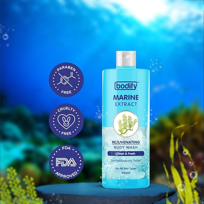Marine Extract Rejuvenating Body Wash 250 Ml | Clean &amp Fresh | Paraben Free | All Skin Types