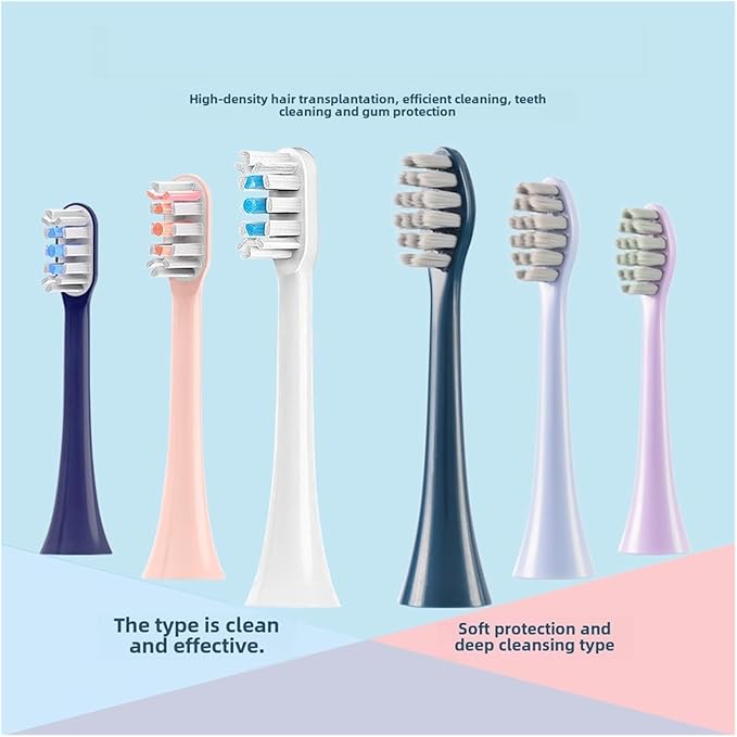 12Pcs Electric Toothbrush Replacement Heads Compatible for FLYCO FT7105/FT7106/FT7108/FT7205 Packaging with Dust Cover(Black)