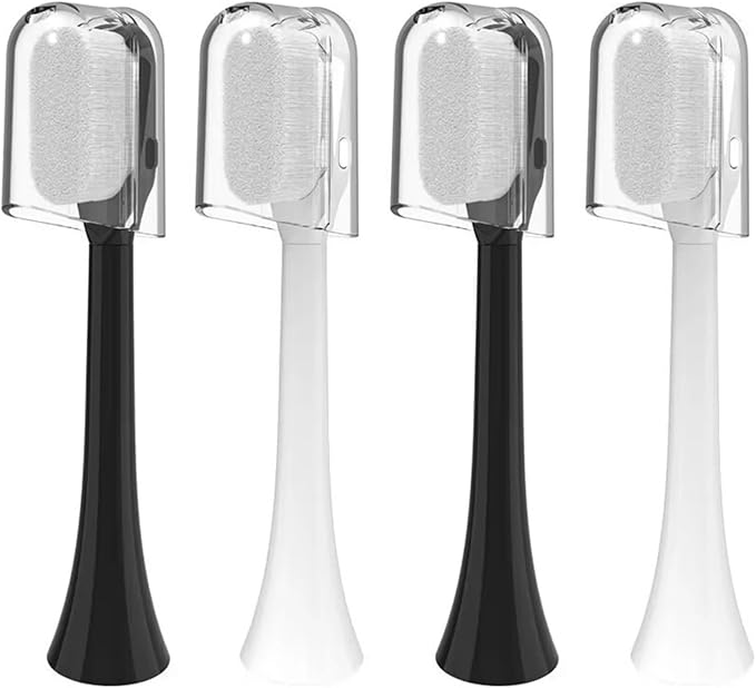 2/4PCS Ultra-fine Soft Toothbrush Gum Care Sensitive Nano Brush Heads forCompatible Phili HX3/HX6/HX9(4PCS White)