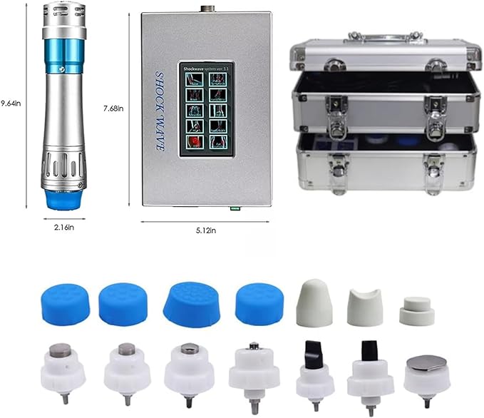 Electric Shockwave Therapy Machine for Joint Muscle Pain Focused Shock Wave Machine with Touchscreen Extracorporeal Shock Wave Device for Relieve Elbow Foot Knee Back Aches Home Use