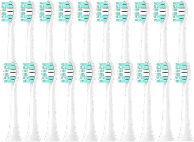 16/20/30PCS Compatible for HX6220 Replacement Toothbrush Heads Vacuum Soft Bristle Brush(20pcs)