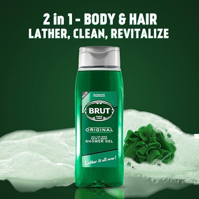 Brut Original Shower gel for Hair &amp Body | Body Wash for Men| Authentic Fragrance 500ml