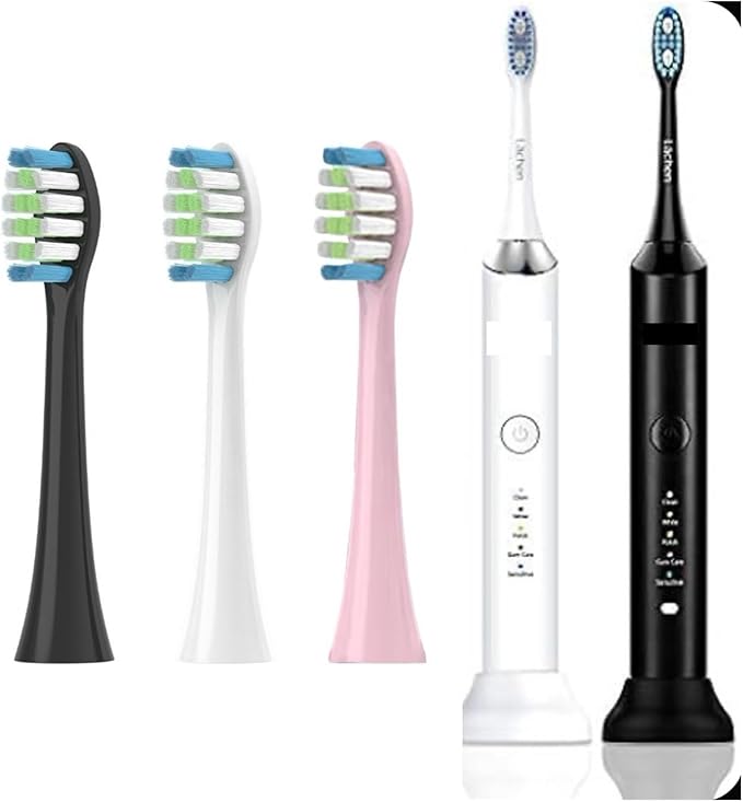 16pcs Replacement Toothbrush HeadsCompatible for RM T5/T8B/ST031 Lachen Electric Accessories Nozzles Bristles(16PCS White)