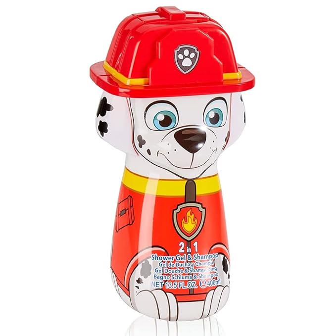 Air-Val International Paw Patrol 2in1 Shower Gel &amp Shampoo 2D Marshall 400ml
