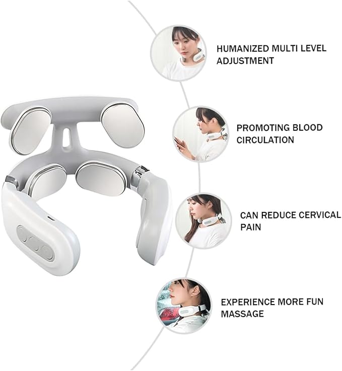 Vitality Magic Pro 2.0 Neck Relaxation Device - Portable Massager with Heat &amp Vibration Modes