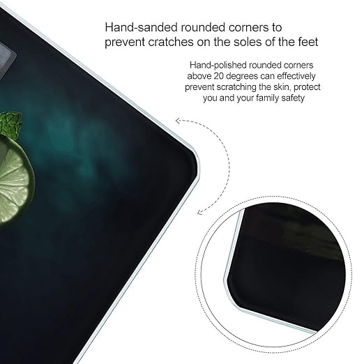 Mojito Cocktail Bathroom Scale Rounded Smart Scale for Body Weight Automatic Power On/Off Weight Scales Accurate Bathroom Digital Scales for Pet Home Bedroom Kitchen