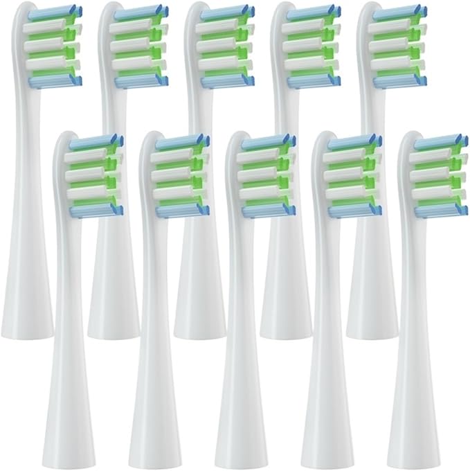 10PCS Replacement Brush Heads Compatible for X/X PRO/ Z1/ F1/ One/Air 2 /SE Toothbrush Nozzles(10pcs White)