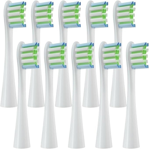10PCS Brush Head ReplacementCompatible for Electric Toothbrush Soft Bristle X/X PRO/ Z1 Brushes Replaceable(10 Green)
