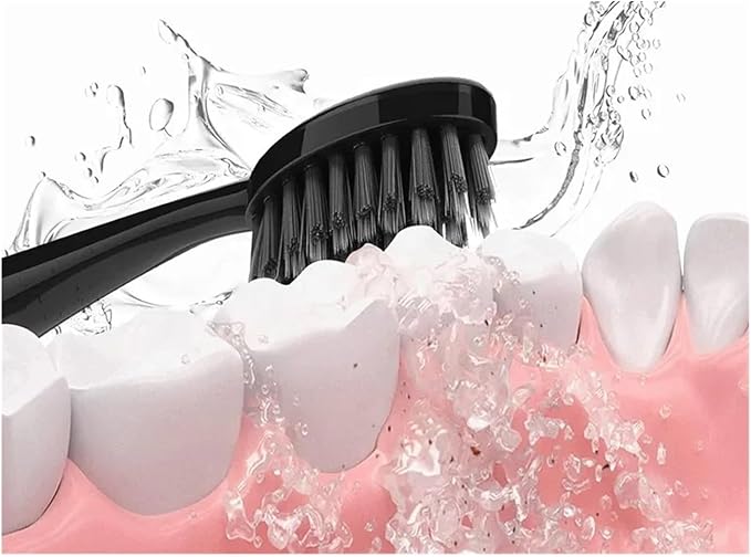 Compatible for Seago SG-540 Replacement Toothbrush HeadsCleaning Deep Tooth Gaps(8BLACK)