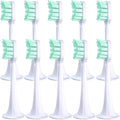 Compatible for 10Pcs T300/T500 Replacement Brush Heads Toothbrush Protect Soft Bristle(10Green)