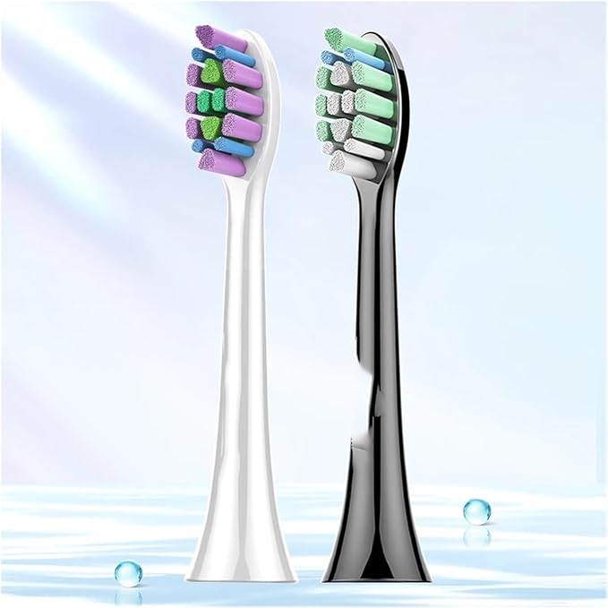NB-1 Replacement Toothbrush Heads Soft Sristle Brush Head for Sonic Electric Teethbrush(White Standard 8)