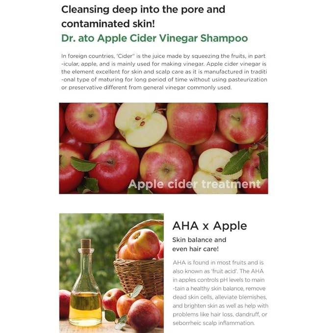 Dr.ato Apple Cider Vinegar Body Wash for Sensitive Skin Hypoallergenic Paraben-Free Allergen-Free Skin Irritation Tested Safe Ingredients (10.5 Fl Oz)