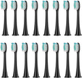 Replacement Brush Heads Compatible for HX3/HX6/HX9 Series Electric Toothbrush HX6064(16Pcs Black)