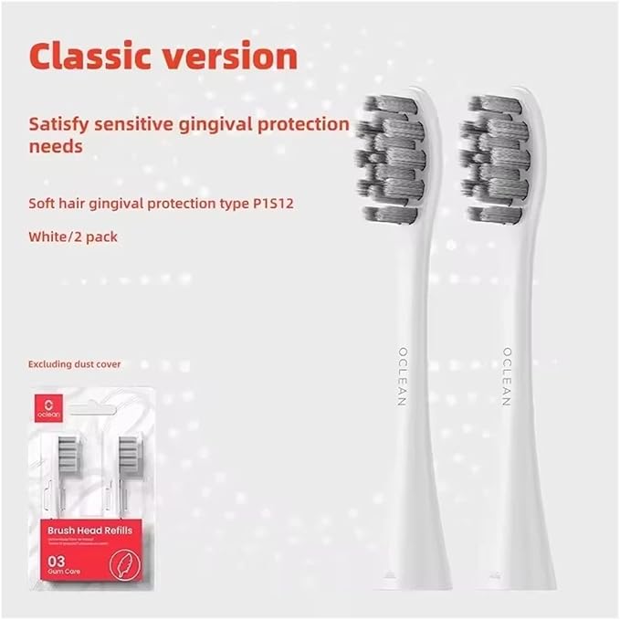 Electric Toothbrush Brush Heads Compatible for X Pro Elite Flow Z1 X10 E1 Air 2 All Series Smart Sonic Accessorie Bristles(2pcs)