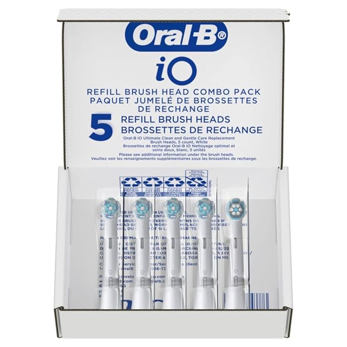 Oral-B iO Ultimate Clean Replacement Brush Heads 5 Count 4 Ultimate Clean + 1 Gum &amp Sensitive White