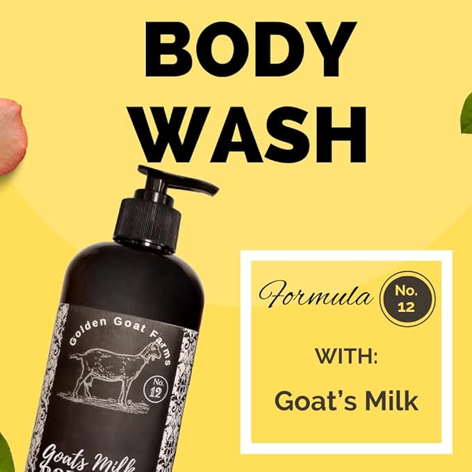 Golden Goat Farms Dragon Fruit &amp Hibiscus Scented Body Wash with Goat Milk 16 Oz
