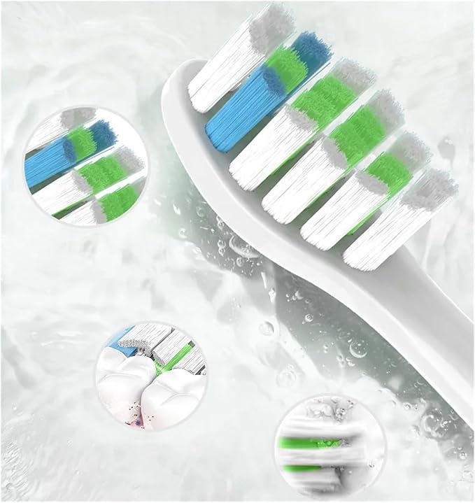 Compatible for Imay P7/P8/P9/P10/P11/P15/P20/P30/K10 Electric Toothbrush Head Bristle Replacement Brush Heads Nozzles(8PCS White)