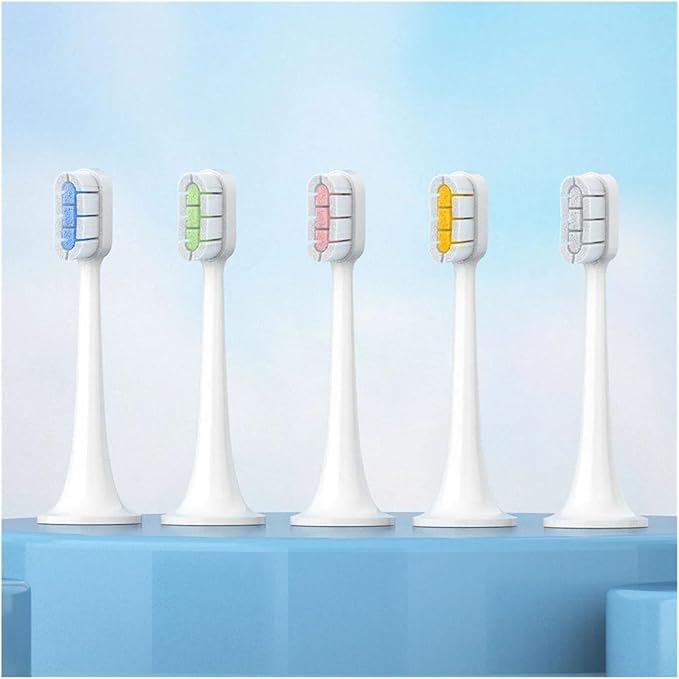 Compatible for with Electric Toothbrush Head T300/T500 DDYS01SKS/MES601/T700 Replacement MES602/604(Clean BU 6 Pcs)