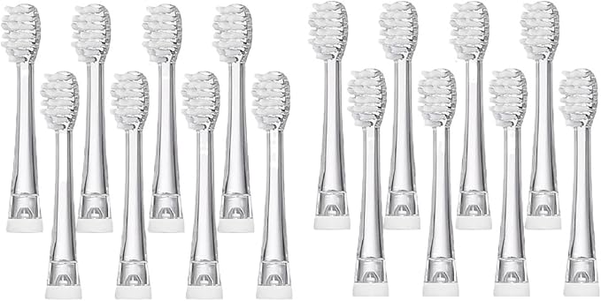 8/12/16 Pcs SG-831 Ultral Soft Bristle Replaceable Brush Heads Compatible for SG977/EK6/EK7/SG513 Electric Toothbrush Head(16 Pcs)