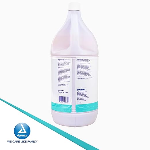 Dynarex Shampoo and Body Wash Unisex - Moisturizing All-in-One Shampoo Body Wash for Skin &amp Hair - Mild Formula for Sensitive Skin - Tropical Scent - 1 Gallon Bottle 1 Jug