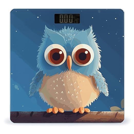 Cute Cartoon Owl Bathroom ScaleHighly Accurate Digital Weighing Machine for People Bright LED Display Weight Scale for The Aldult Home Use