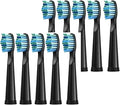 Replacement Toothbrush Heads Compatible for SG-575/507B/508/551/958/908/909/917/610/659/719/910/548/2303 Electric(Black 10pcs)
