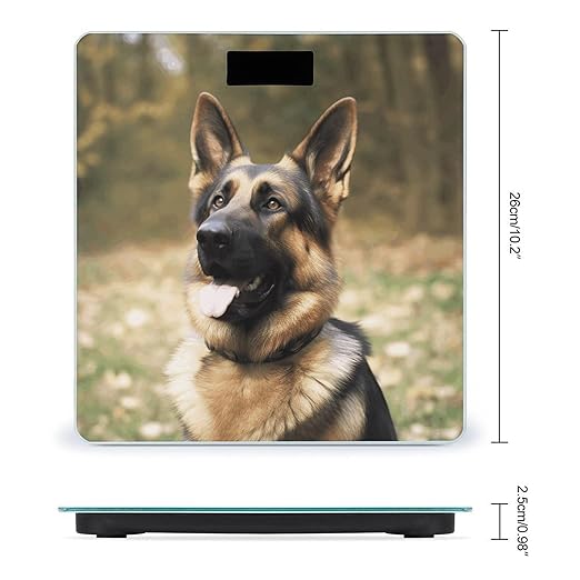 Animal German Shepherd Weight Scale for Body Weight Digital Bathroom Scale High Capacity Accurate Digital Weighing Scales and Easy-to-Read on Backlit LCD Display Scales