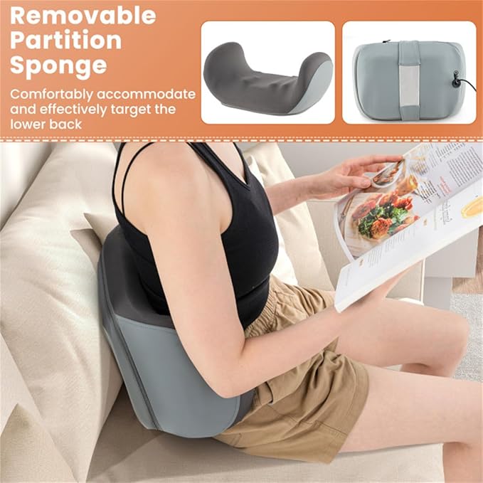 Foot Massager for Neuropathy with 3 Modes &amp 3 Intensities Electric Foot Calf Thigh Arm Massager for Plantar Fasciitis Neuropathy ReliefGift for Mom Day Valentine's Day (Grey-Removable Partition)