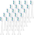 Compatible for 20 Pcs Replacement Brush Heads Compatible with Electric Toothbrush Head with Bristles(White-20 Pcs)