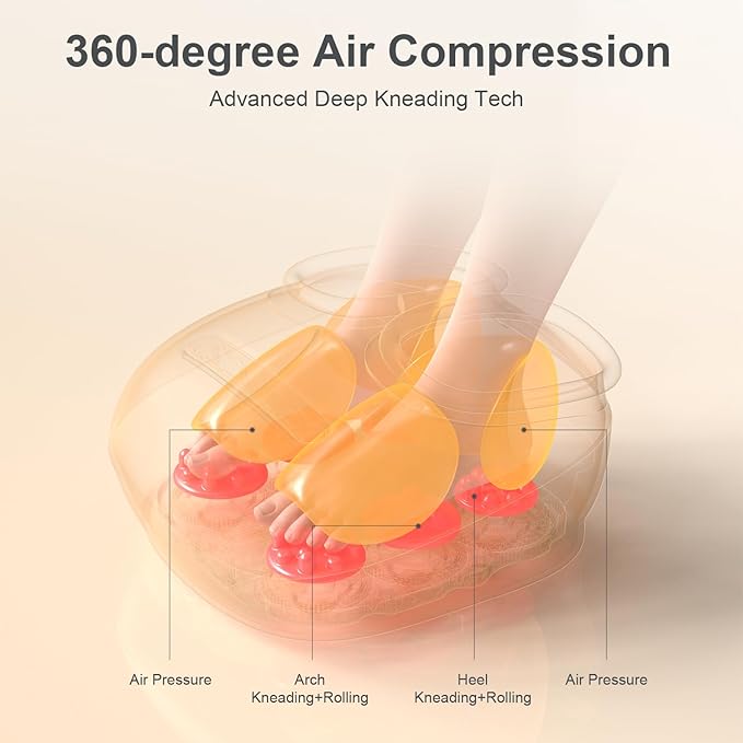 Nekteck Foot Massager with Heat [2026 Upgraded] Electric Shiatsu Foot Massage Machine for Circulation Plantar Fasciitis &amp Neuropathy 3 Intensity Levels FSA Eligible Gifts for Men &amp Women