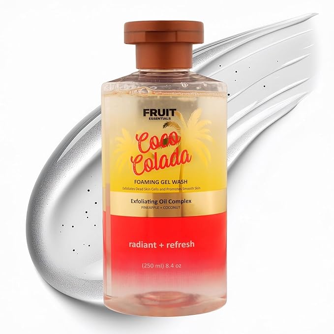 Coco Colada Foaming Gel Body Wash | Exfoliating Oil Complex with Coconut &amp Pineapple | Gently Exfoliates &amp Promotes Smooth Skin | 250ml (Pack Of 1)