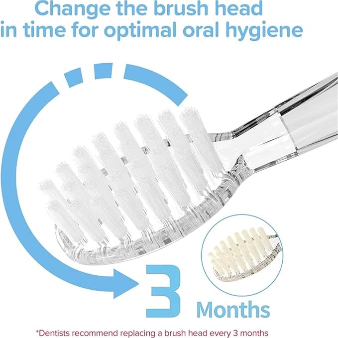10PCS Small Replacement Toothbrush Heads Soft Bristle Replaceable Brush for Seago SG977/EK6/EK7/SG513 Electric(Bigger)