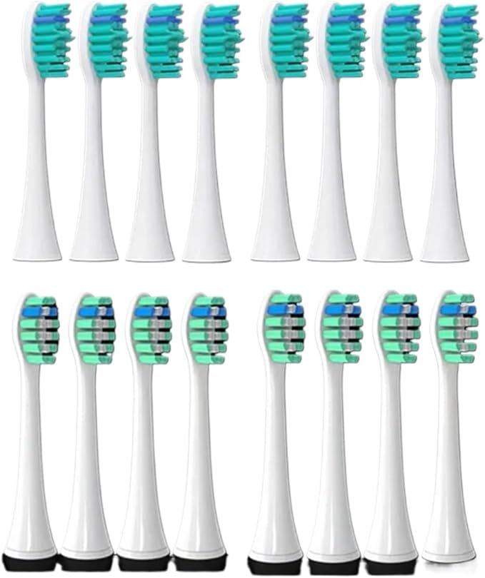 Compatible for Philips Sonicare Toothbrush Brush Head Replacement Heads HX3/HX6/HX9 Series HX3210/3211/6150/6500/6510/6530/9342/6730(8P2 8P4)