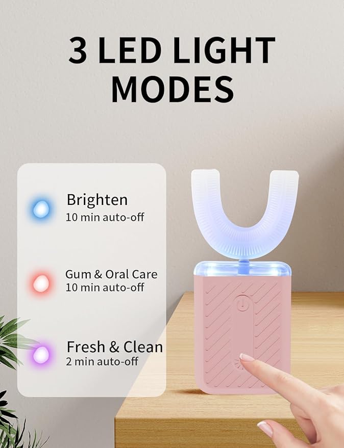 U-Shaped Electric Toothbrush for Adults Electric Toothbrush with 4 Cleaning Modes