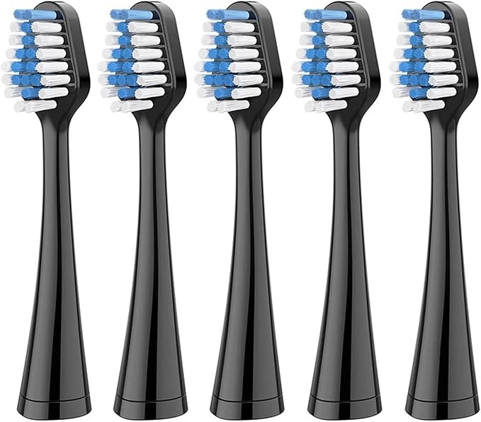 5Pcs Replacement Toothbrush HeadsSonic Electric Tooth Brush RefillCompatible for Waterpik Complete Care 9.0 (CC-01) 5. (WP-862)(5 PCS BK)
