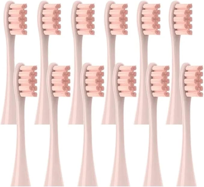 12PCS Replacement Brush HeadsCompatible for Oclean X PRO/ Z1/ F1/ One/Air 2 /SE(12pcs Pink)