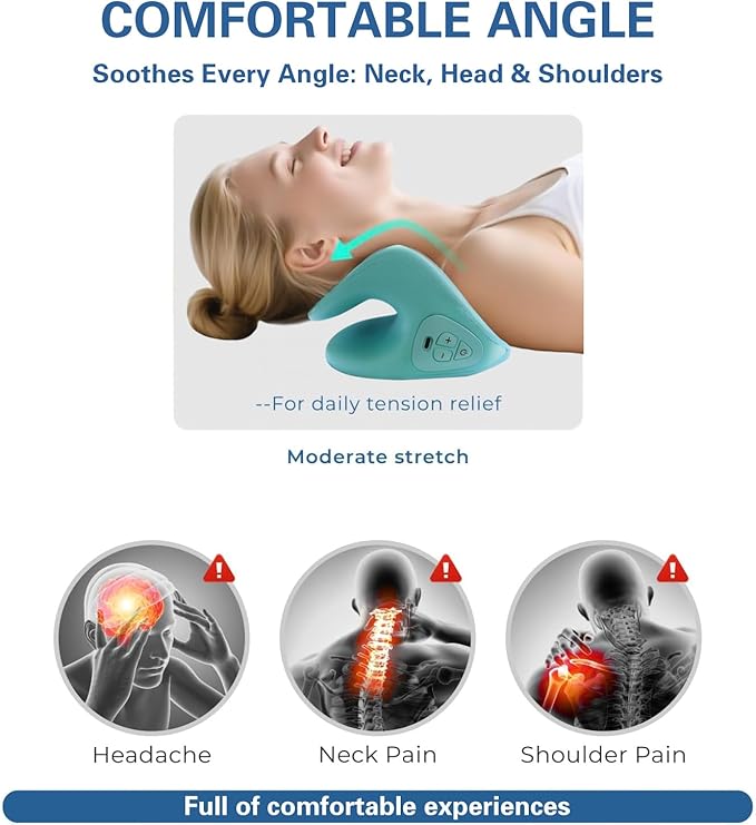 Neck Massager6 Modes Electric Pillows with HeatMasajeador de CuelloErgonomic 26°Shoulder Massager Portable for Car Office Home