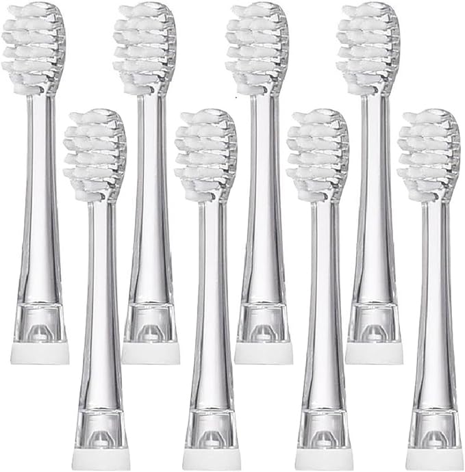 4/8/12/16 Pcs SG-831 Soft Bristle Replaceable Brush Heads Compatible for SG977/EK6/EK7/SG513 Electric Toothbrush Head(8 pcs)