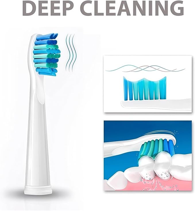Replacement Electric Toothbrush Head Bristle Brush Refill Compatible with Fairywill FW-D1/FW-D3/FW-D7 Toothbrush Refills(20 PCS PK)