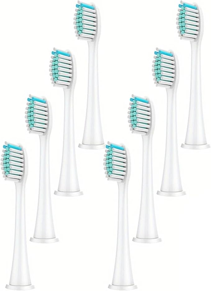Electric Toothbrush Head Replaceable Sonic Suitable Compatible for 's Brush(White 8pcs)