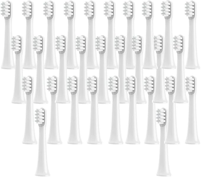 Compatible with Replacement Toothbrush Heads Compatible with Xiaomi T100 Sonic Electric Vacuum Soft Bristle(T100-30pcs)