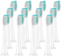Replacement Toothbrush Heads Compatible for Phili Sonic Care Electric Handles(12pcs White)