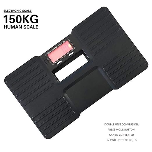 Weighing Scale Digital Electronic Scale Bathroom Body Weight Scale Health Weighing Max 150Kg Black
