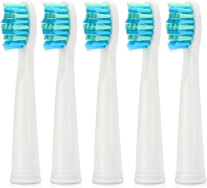 5Pcs Replaceable Brush Heads with Travel Storage Case Fit SG-507B 908 909 917 610 659 719 910 Daily Deep Cleaning(White Box only)