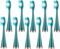 10/8pcs Electric Toothbrush Replacement HeadsCompatible for LC-H156/M07 Smart Tooth Brush Replace Heads(Green)