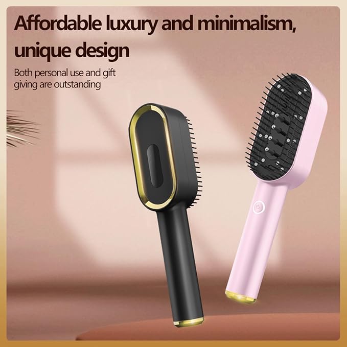 Multifunctional Massage Comb with Liquid Dispenser - Rechargeable Electric Hair Care Tool Vibrating Scalp Massager with LED Lights for Frizz Control &amp Shine Gift for Women or Man (White)
