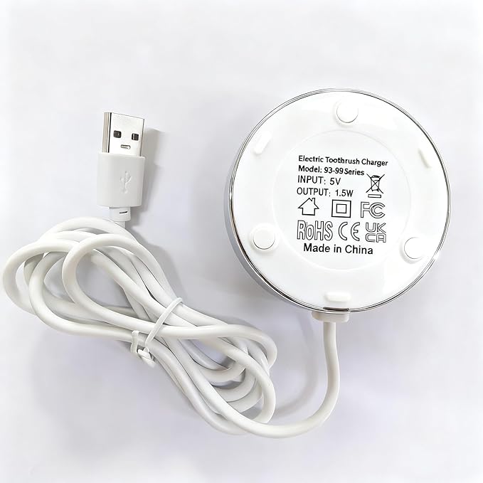 USB Toothbrush Charger for Philips Sonicare DiamondClean HX93-HX99 Electric Toothbrush | Replacement CBA1001 &amp HX9100 2-in-1 Travel Charging Base w/Stand &amp Plastic Cup for Home Use 5V Input