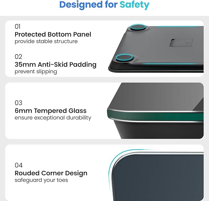 Etekcity Scale for Body Weight Digital Bathroom Scales for People Most Accurate to 0.05lb Bright LED Display &amp Large Clear Numbers Upgraded Quality for the Elderly Safe Home Use 400 lbs