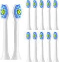 Replacement Toothbrush Heads Compatible for C2 C1 G2 W Plaque Control Electric Brush Head(White-12pcs)