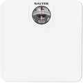 Salter 489JS WHDR Mechanical Bathroom Scales Easy to Read Display with Magnified Lens Measures Precise Weight in Stones and Kilograms No Batteries Required White